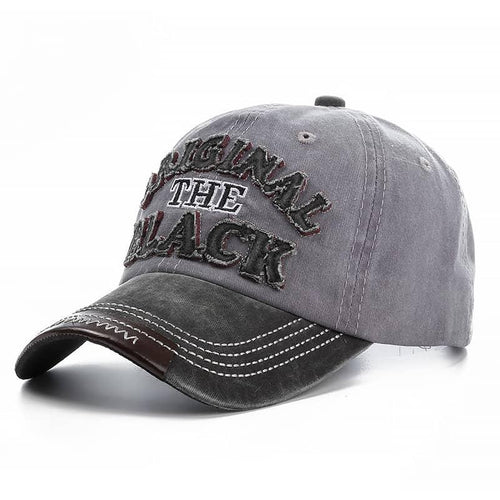 Gray Cotton Baseball Cap