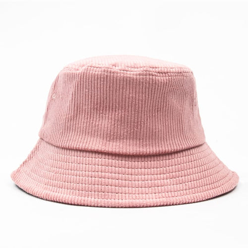 Pink Corduroy Bucket Hat