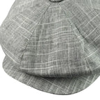 Aviñon Gray Linen Newsboy Cap
