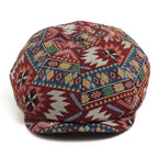 Aztec Bohemian Geometric Newsboy Cap
