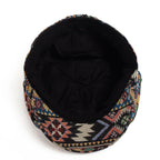 Aztec Bohemian Geometric Newsboy Cap
