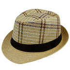 BCN Summer Straw Trilby Hat
