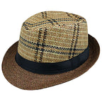 BCN Summer Straw Trilby Hat