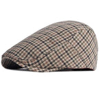B&T Plaid Houndstooth Flat Cap