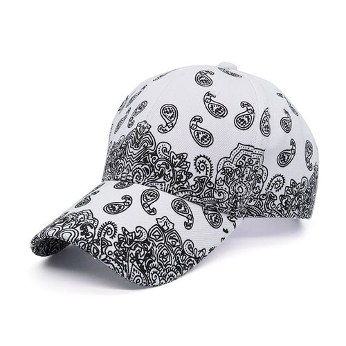 White Cashew Flowers Baseball Cap