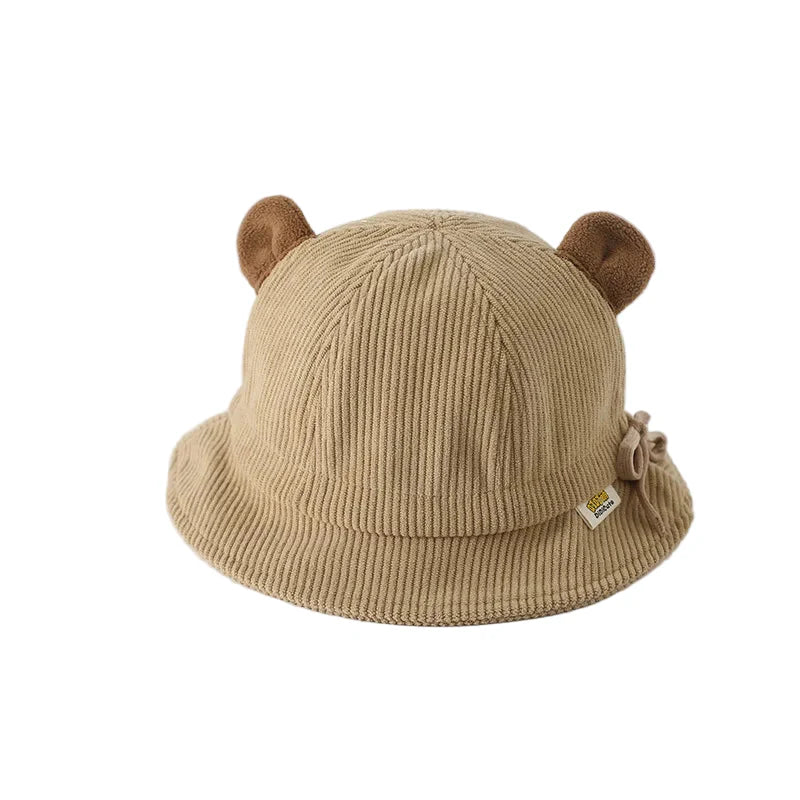 Baby Bear Kids Winter Corduroy Bucket Hat