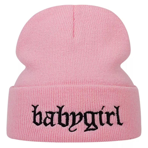 Pink Babygirl Knitted Beanie
