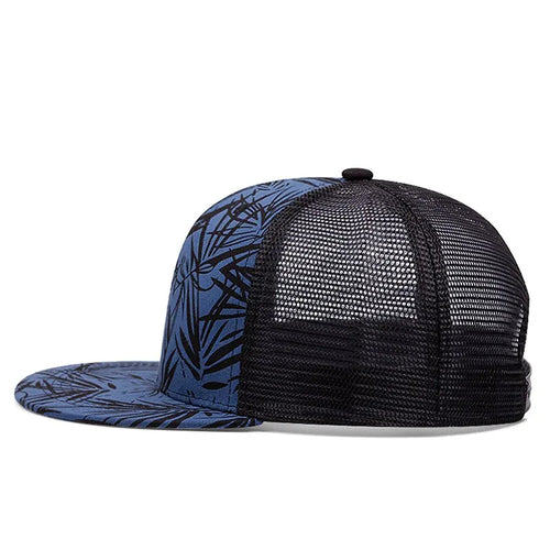 Blue Trucker Cap side view
