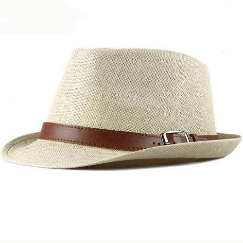 Beige Classic Trilby Hat