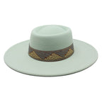 Bauhinia Wide-Brimmed Porkpie Hat