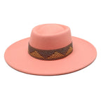 Bauhinia Wide-Brimmed Porkpie Hat