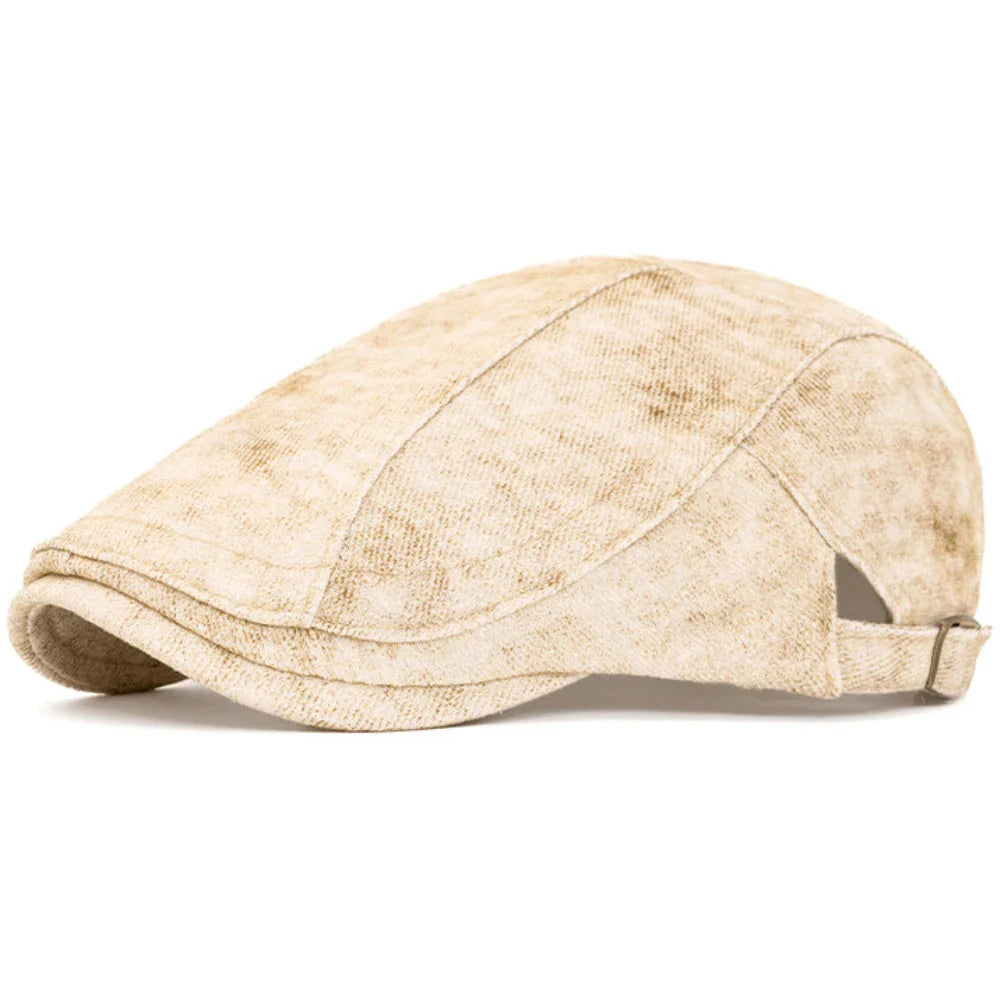 Begbie Stained Cotton Flat Cap
