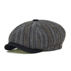 Belfast Striped Newsboy Cap