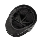 Belfast Winter Earflaps Black Fur Flat Cap