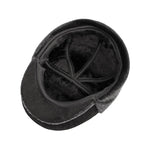 Belfast Winter Earflaps Black Fur Flat Cap