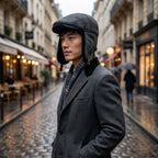 Belfast Winter Earflaps Black Fur Flat Cap