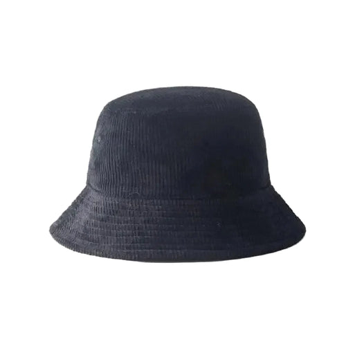 Black Corduroy Bucket Hat