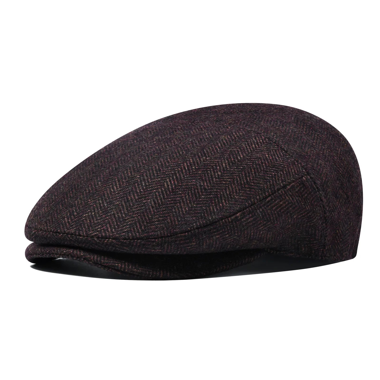 Bellamy Wool Herringbone Flat Cap