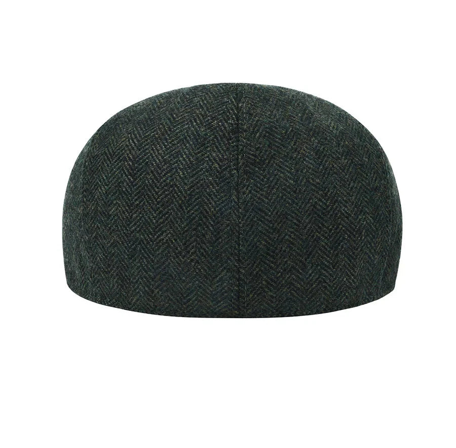 Bellamy Wool Herringbone Flat Cap