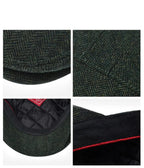 Bellamy Wool Herringbone Flat Cap