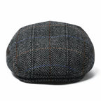 Bellevue Herringbone Wool Flat Cap