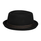Benedetti Black Wool Porkpie Hat