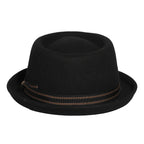 Benedetti Black Wool Porkpie Hat