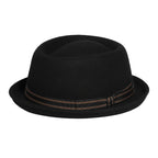 Benedetti Black Wool Porkpie Hat