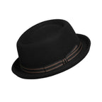 Benedetti Black Wool Porkpie Hat