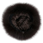 Bernadotte Woman Winter Natural Rabbit Fur Beanie Bucket Hat