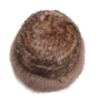 Bernadotte Woman Winter Natural Rabbit Fur Beanie Bucket Hat