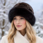 Bernadotte Woman Winter Natural Rabbit Fur Beanie Bucket Hat