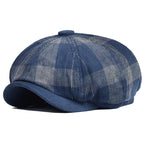 Beynac Plaid Corduroy Newsboy Cap