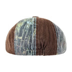Bicolor Patchwork Denim Newsboy Cap