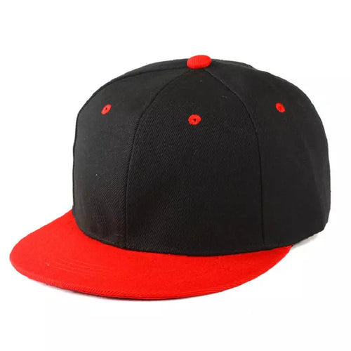Black and red Bicolor Snapback Cap back view