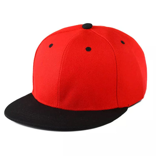 Black and red Bicolor Snapback Cap back view