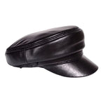 Billings Black Genuine Leather Sailor Cap