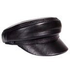 Billings Black Genuine Leather Sailor Cap