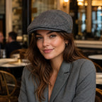 Birmingham Herringbone Wool Flat Cap