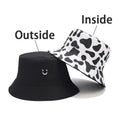 Black & White Cow Print Reversible Bucket Hat
