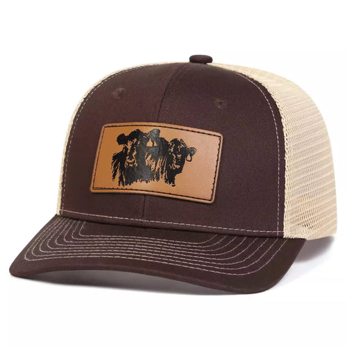 Black and brown Black Bulls Trucker Cap