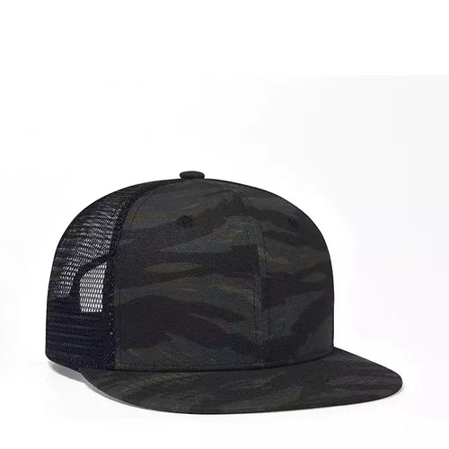 Black Camouflage Snapback side view