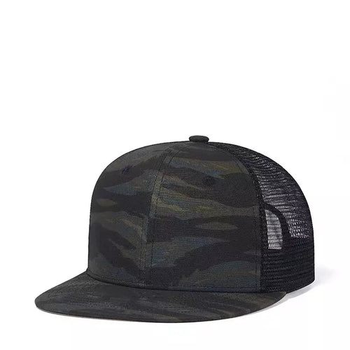 Black Camouflage Snapback back view