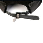 Black Suede Genuine Leather Docker Cap