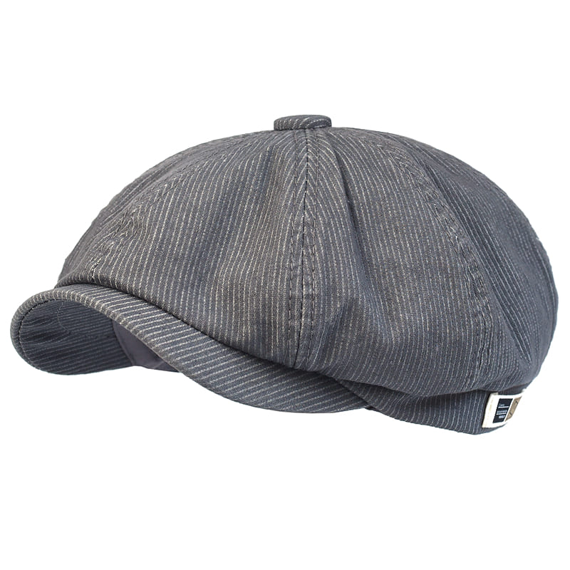 Blackford Vintage Striped Newsboy Cap