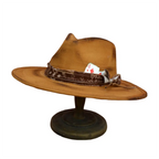 Blackjack Retro Handmade Burned Fedora Hat
