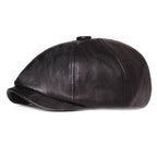 Blackpool Leather Newsboy Cap