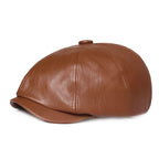Blackpool Leather Newsboy Cap