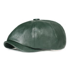 Blackpool Leather Newsboy Cap