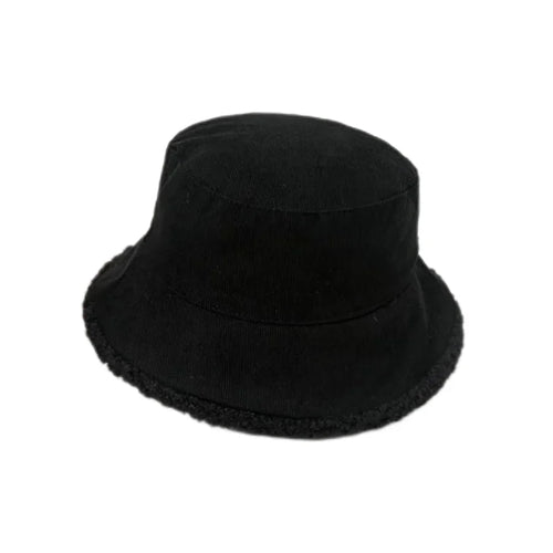 Black Corduroy Bucket Hat